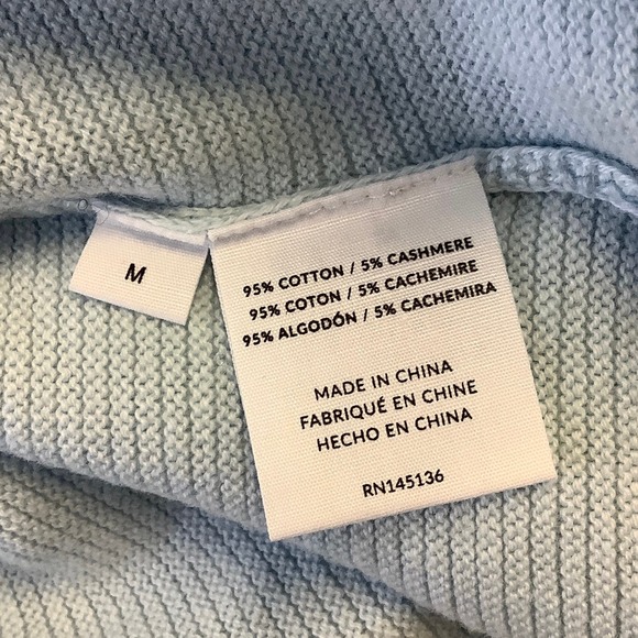 NEW! NAADAM Sz Medium Blue Cotton Cashmere Textured Zip Up Jacket $450 msrp J-18 - Picture 7 of 11